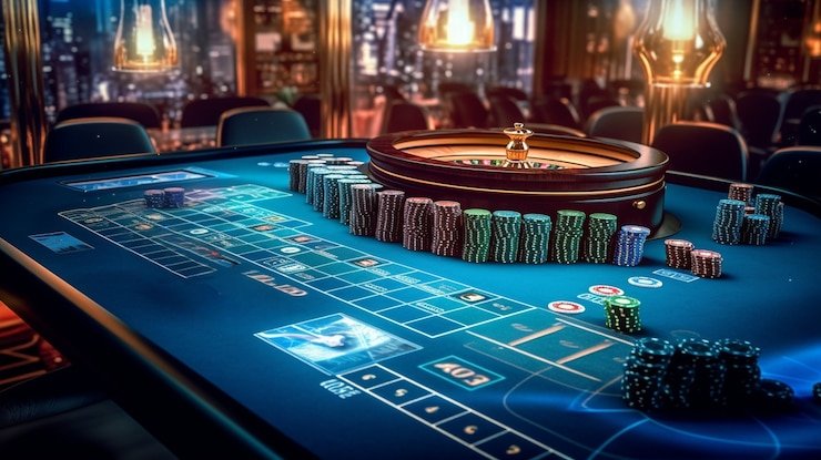 Mesin slot digital dengan tema warna-warni dan animasi dinamis yang menarik